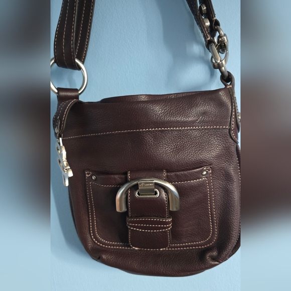 B Makowsky Westbourne Crossbody Saddle Bag Rich Brown Leather Purse NWOT - Picture 2 of 8